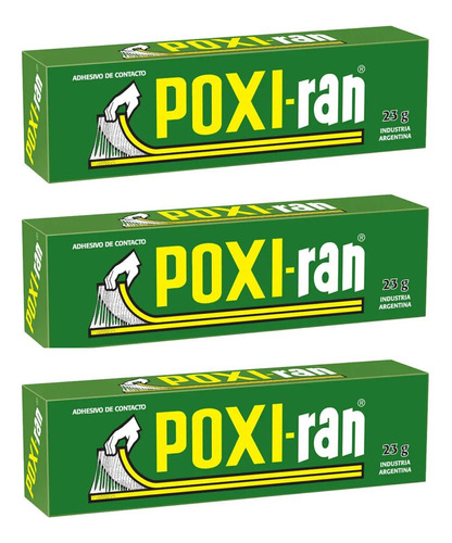 Pack X 3 Poxiran 23g Adhesivo Contacto Sin Tolueno 