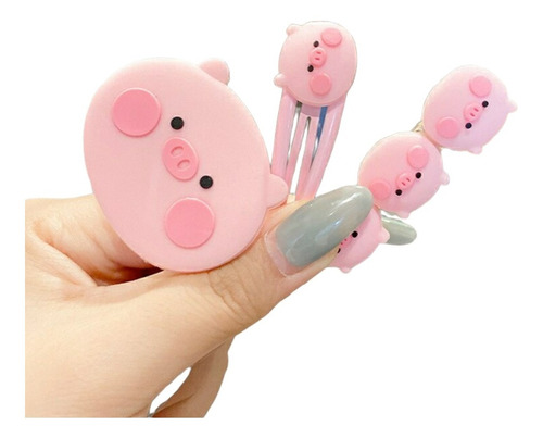 Cerdito Pinza Pelo Pig Set De 3 Cabello Broche Puerquito