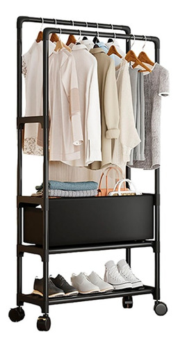 Rack Organizador Para Ropa Y Zapatos Con Ruedas