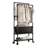 Rack Organizador Para Ropa Y Zapatos Con Ruedas