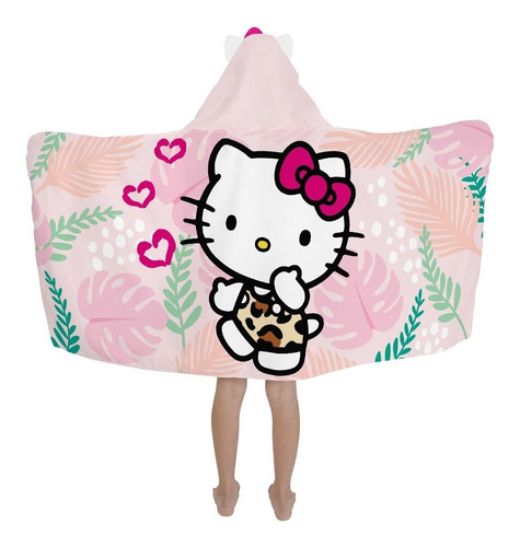 Toalla Niña Hello Kitty Capucha Bata