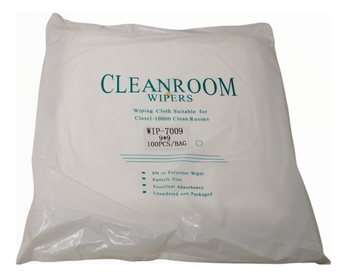 Toallas Limpiadoras Cleanroom Polipropileno 30x25 Paq 100pzs