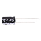 Pack X5 Capacitor Electrolítico 680uf 16v