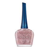 Esmalte Tradicional Glitter Brillo Coral Masglo