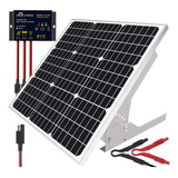 Solperk Kit De Panel Solar De 50 W/12 V, Cargador De Bateria