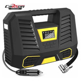 Compresor De Aire Digital 12v Con Linterna Para Auto 12v Color Negro Con Amarillo