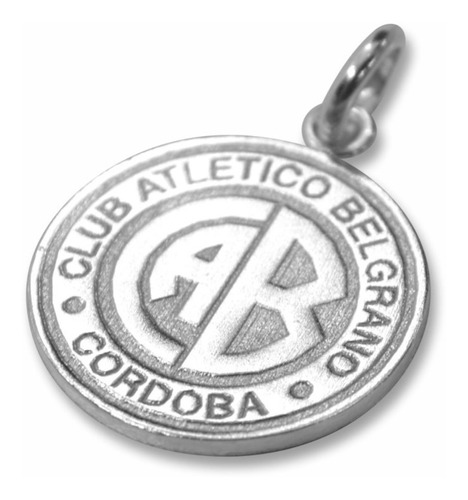 Dije Quimbaya Escudo Futbol Belgrano,plata 925, 5grs-22x22mm