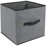 Caja Plegable Para Almacenar Color Gris Con Negro