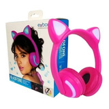 Fone Ouvido Gatinho Bluetooth Headfone Orelha Gato C/ Led P2