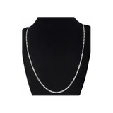 Cadena Collar Hombre Mujer Plata Fina 925 Fígaro 60cm X 2mm 