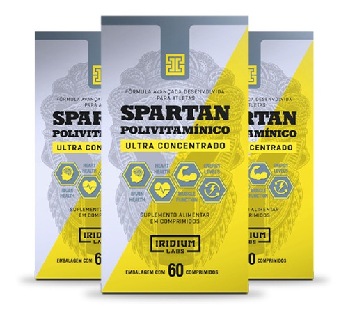 Kit 3x Spartan Polivitaminico Ultra Concentrado - 90 Dias