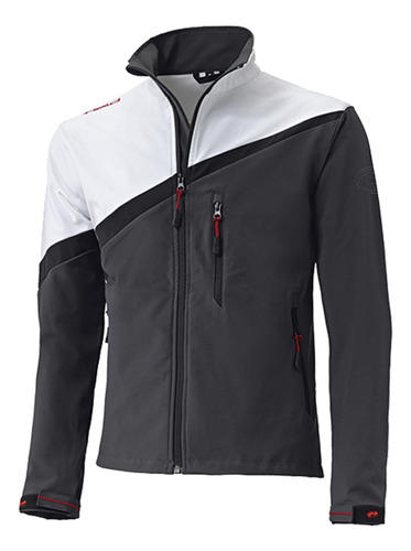 Campera Moto Hombre Held Ray Softshell Blanca Repele Agua Y Viento 