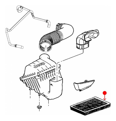 Filtro De Aire Para Jeep Commander 2006 Al 2010 Foto 2