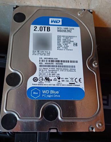 Disco Rigido Western Digital Wd Blue 2tb Wd20ezrz