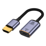 Adaptador De Vídeo Compatible Con Hdmi A Conversor Usb-c 8k