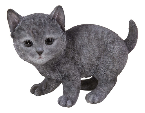 Hi-line Gift Ltd Estatua De Gatito Azul Ruso