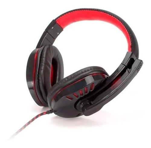 Fone Gamer Headset Com Fio Para Jogos Entrada P2 Microfone Cor Vermelho