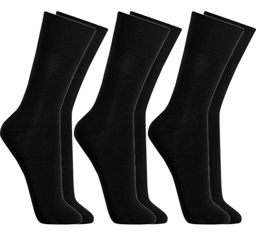 Kit 3 Pares Meia Social Lupo Masculina Cano Alto Original