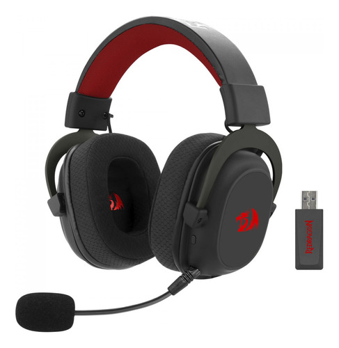 Headset Gamer Redragon Microfone Destacável Black H510-pro