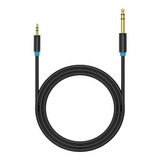 Cable Auxiliar Audio Plug 3.5 Mm A Plug 6.35 Mm Chapado Oro