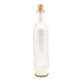 Botella Vidrio Aceite Vinagre Con Corcho 500 Cc Redonda X12