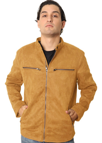 Chamarra Chaqueta Moda Fina Tipo Gamuza Para Hombres