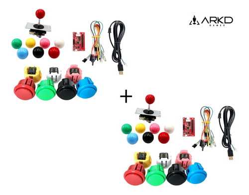 Kit Arcade- 2 Palanca Sanwa+24 Botones Sanwa+ 2 Pulsador Ps4