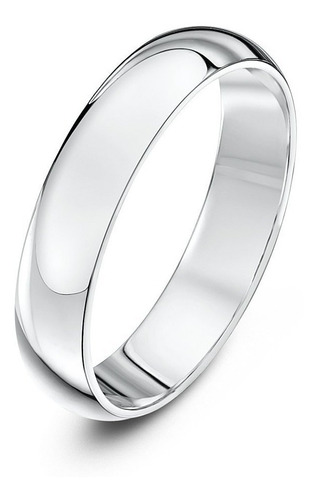 Anillo Matrimonio 14kt Confort Fit 6mm Blanca