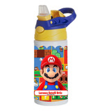 Botella Agua Colegio Mario Bros Personalizada Niños