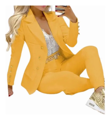 U Conjunto 2 Piezas Traje For Mujer Blazer Y Pantalón