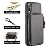 Zve Funda Para Apple iPhone 6/6s Cremallera Cartera