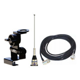 Kit Antena Movel Ars Vhf 1/4 Cabo Suporte Porta Mala Mv00bc 