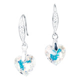 Joyas Aros Corazón Amor Swarovski® Plata 