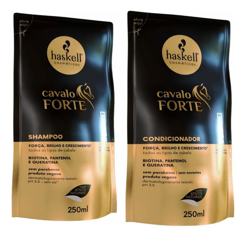 Shampoo E Condicionador Cavalo Forte Refil Kiria Kit