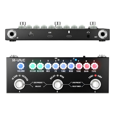Pedal Multiefectos Guitarra M-vave Cube Baby Bluetooth | Envío gratis