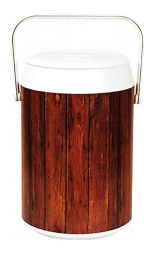 Cooler Térmico Personalizado Estampa De Madeira Bebidas