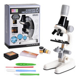 Microscópio Infantil Biologia Led 1200x Brinquedo Científico