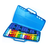 Xilofono Profesional De Plastico Azul Glockenspiel Con 25 Ll