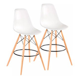 Set 2 Taburetes De Bar Bancos De Cocina Tipo Eames Modernos