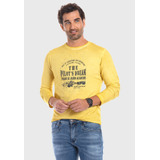 Polera Hombre Manga Larga Amarillo Ferouch Fw 2022