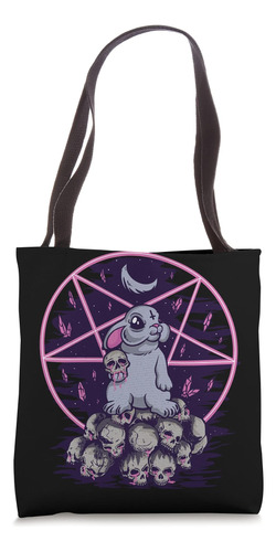 Pastel Goth Estética Ropa Conejo Satanás Cráneo Oculto Bolsa