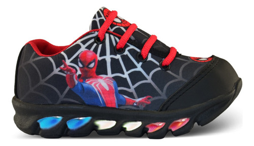 Tenis De Led Homem Aranha Luzinha Infantil Masculino