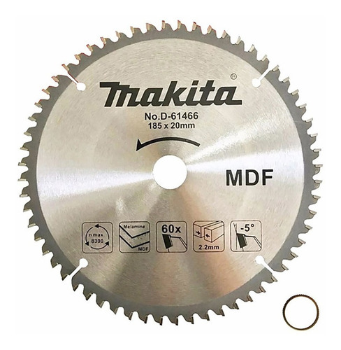 Disco De Sierra Circular 7 1/4'' 60 Dientes Makita Melamina