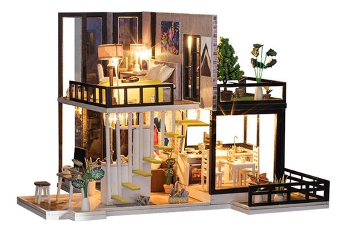 1/20 Casa De De En Miniatura Diy Villa Kits De Juguete Para