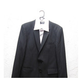 Traje Negro Marca Luber Talla 37 Entallado