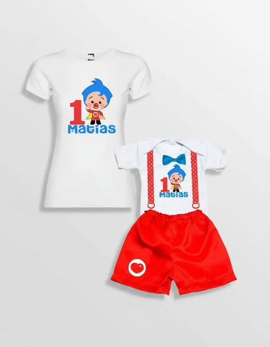 Conjunto De Bebe Payasito Con Playera De Mamá.