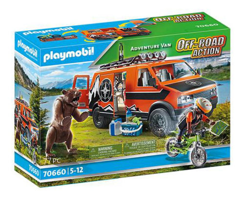 Furgoneta Playmobil Off-road Action Aventura Con Ciclista