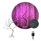 Lampara Luces Led Decoración Arbol Calida Rosa Usb O Pila