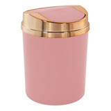 Cesto Para Lixo 5 Litros Tampa Basculante Cobre Rosé Gold Cor Rosa-claro