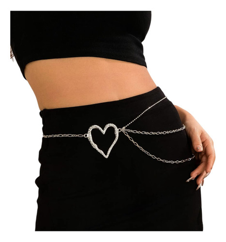 Body Chain Bijuteria Luxo Coração Corrente Delicado M3063